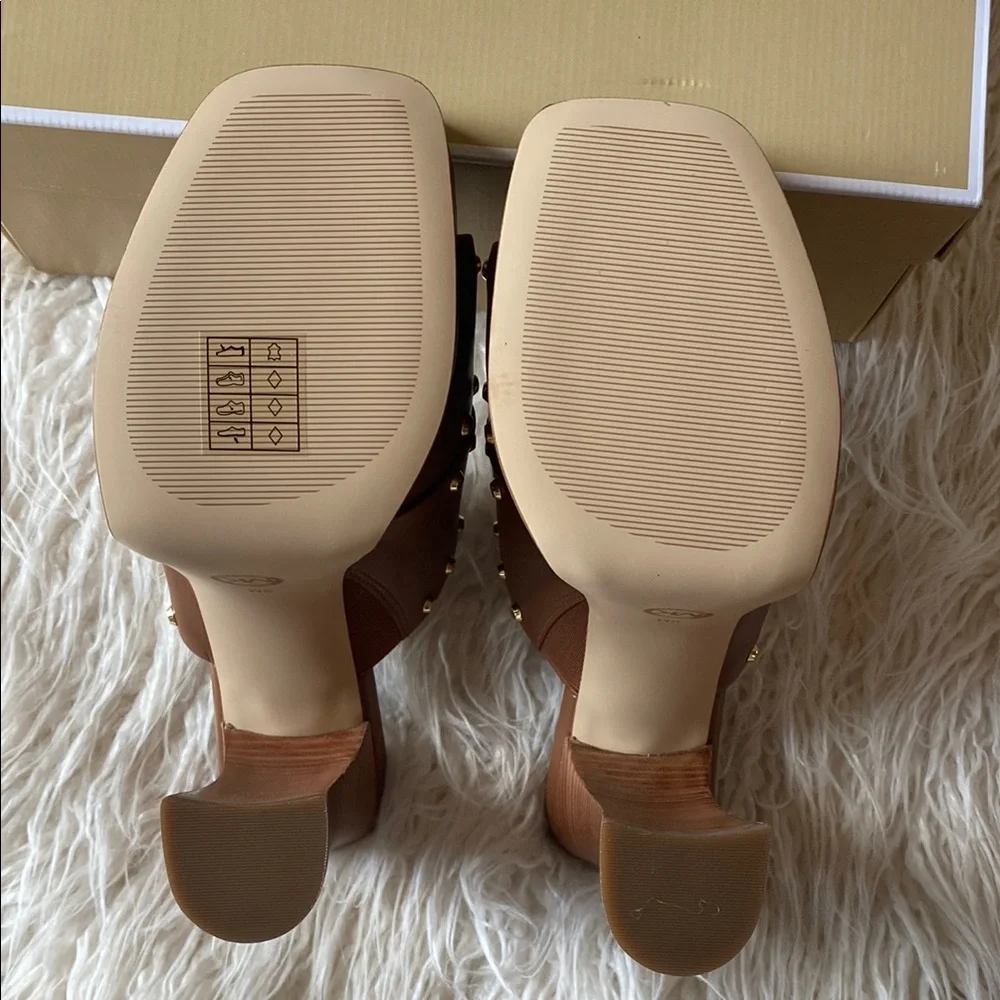 🔥 NWT 🔥 Michael Kors Jagger Platform Mule, Luggage, Size 9 - Picture 6 of 14